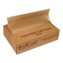 EcoCraft Interfolded Soy Wax Deli Sheets, 8 x 10 3/4, 500/Box, 12 Boxes/Carton