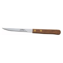 Winco K-35W Economy Steak Knife with Wooden Handle 4&quot;