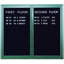 Aarco Products ADC4860 2-Door Enclosed Aluminum Message Center Board, 60&quot;W x 48&quot;H 