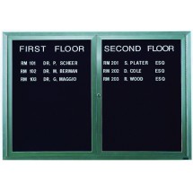 Aarco Products ADC4872 2-Door Enclosed Aluminum Message Center Board - 72&quot;W x 48&quot;H