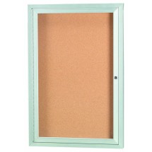 Aarco Products DCC3624RI 1 Door Indoor Illuminated Enclosed Bulletin Board Cabinet with Aluminum Frame, 24&quot;W x 36&quot;H 