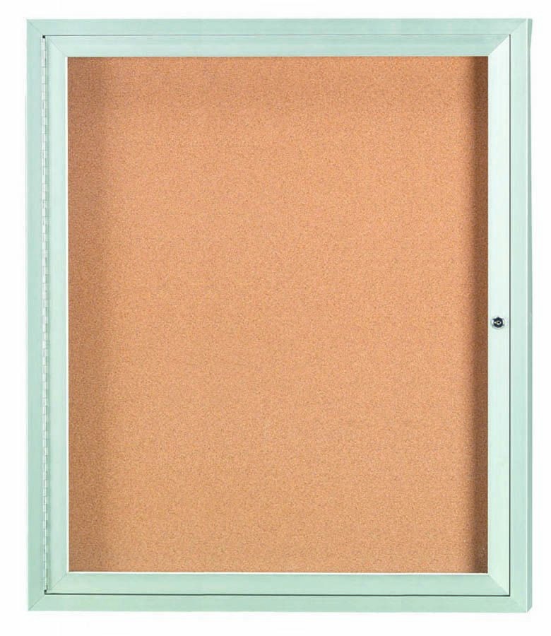 Aarco Products DCC3630RI 1 Door Indoor Illuminated Enclosed Bulletin Board Cabinet with Aluminum Frame, 30"W x 36"H 