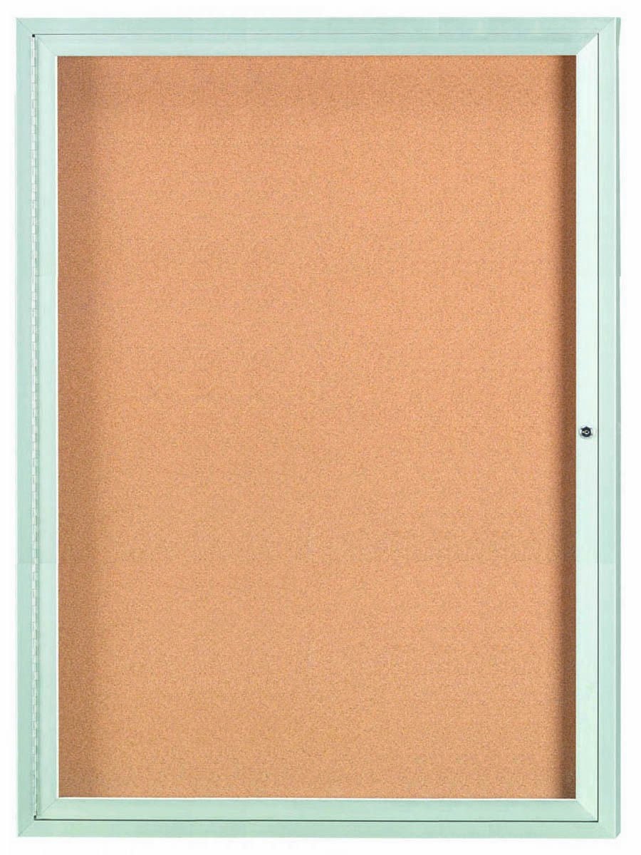 Aarco Products DCC4836RI 1 Door Indoor Illuminated Enclosed Bulletin Board Cabinet with Aluminum Frame, 36"W x 48"H 