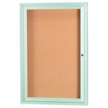 Aarco Products DCC2418R 1 Door Indoor Enclosed Bulletin Board Cabinet with Aluminum Frame, 18&quot;W x 24&quot;H 