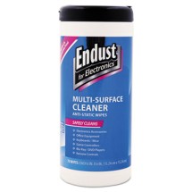 Endust Antistatic Premoistened Wipes for Electronics, 70 Wipes/Canister