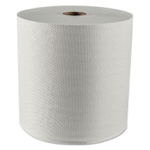 Essential Plus Hard Roll Towels, White, 8&quot; x 425 ft, 12 Rolls/Carton