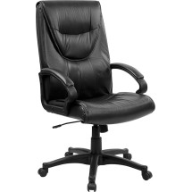 Flash Furniture BT-238-BK-GG Executive Swivel Black Leather Chair