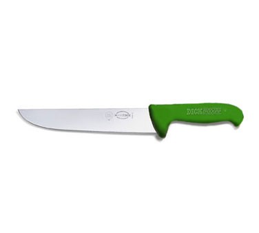 Friedr. Dick 8234826-09 10" ErgoGrip Butcher Knife, Green Handle Straight Blade