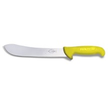 Friedr. Dick 8238526-02 10&quot; ErgoGrip Butcher Knife, Curved Blade, Yellow Handle