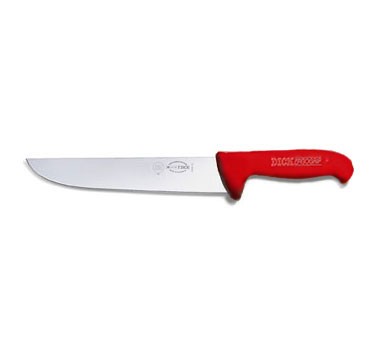 Friedr. Dick 8234830-03 12" ErgoGrip Butcher Knife, Straight Blade, Red Handle