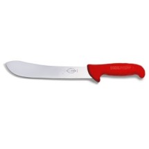 Friedr. Dick 8238530-03 12&quot; ErgoGrip Butcher Knife, Curved Blade, Red Handle
