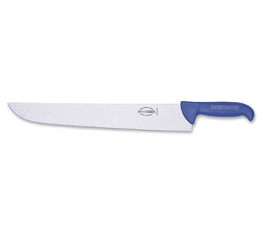 Friedr. Dick 8264436 14" ErgoGrip Butcher Knife, Curved Blade, Blue Handle