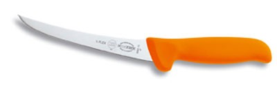 Friedr. Dick 8288210-53 3 3/4" MasterGrip Boning Knife, Curved, Semi-Flexible Blade, Orange Handle
