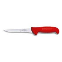 Friedr. Dick 8236813-03 ErgoGrip 5&quot; Boning Knife, Narrow, Stiff Blade, Red Handle