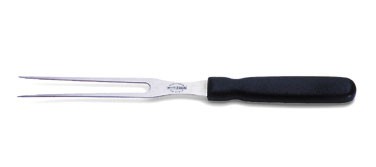 Friedr. Dick 9201813 5" Stamped Cook's Fork, Black Molded Handle