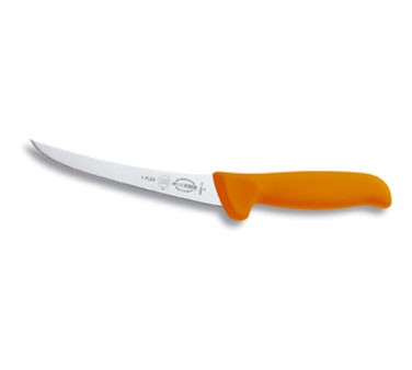 Friedr. Dick 8288213-53 5" MasterGrip Boning Knife,Curved, Semi-Flexible Blade, Orange Handle