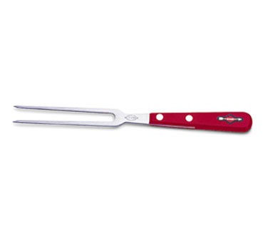 Friedr. Dick 9202014-03 5 1/2" Kitchen Fork, Stamped, Red Handle