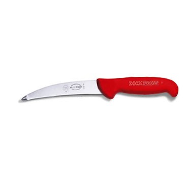 Friedr. Dick 8213915-03 6" ErgoGrip Gut and Tripe Knife, Red Handle