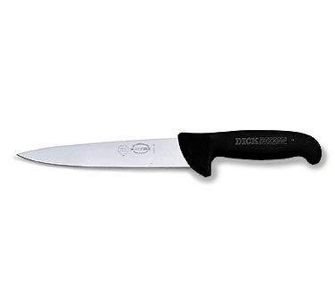 Friedr. Dick 8200715-01 6" Ergogrip Sticking Knife, Black Handle, Narrow Blade