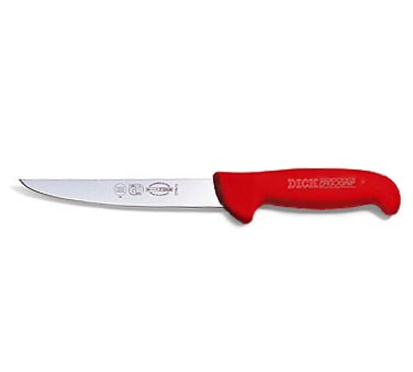 Friedr. Dick 8225918-03 ErgoGrip 7" Boning Knife, Red Handle