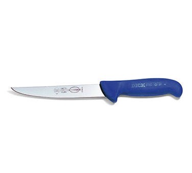 Friedr. Dick 8225918 7" ErgoGrip Boning Knife, Straight Blade, Blue Handle,
