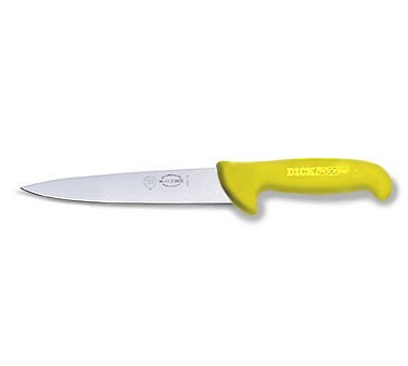 Friedr. Dick 8200718-02 7" Ergogrip Sticking Knife, Yellow Handle, Straight Blade