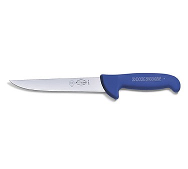 Friedr. Dick 8200618 7" Ergogrip Sticking Knife, Blue Handle Wide blade