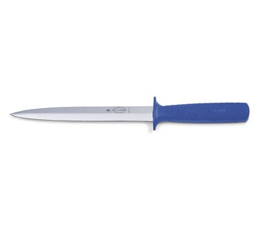 Friedr. Dick 8235721 8" Ergogrip Double Edge Sticking Knife, Blue Handle
