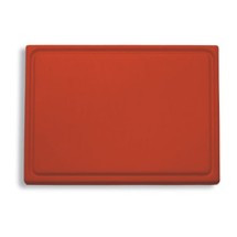 Friedr. Dick 9153000-03 Reversible Red Cutting Board with Grooves, 20 3/4&quot; x 12 3/4&quot; x 3/4&quot;