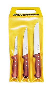 Friedr. Dick 8155300 Wood Handle Butcher Knives, Set of 3
