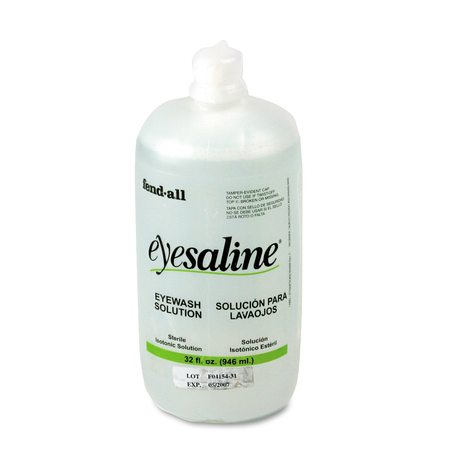 Fendall Eyesaline Eyewash Saline Solution Bottle Refill, 32 oz