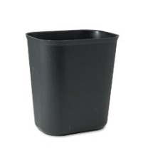 Fire Resistant Wastebasket, 3.5 Gallon , Black