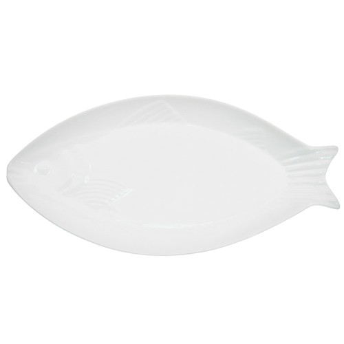 CAC China COL-F81 Porcelain Fish Platter, 18" x 8 1/2"