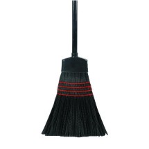 Flag-Tip Maid Broom, 42 X .88 Dia., Wood Handle, Black Bristles