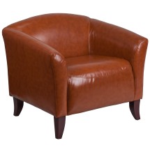 Flash Furniture 111-1-CG-GG Hercules Imperial Series Cognac LeatherSoft Chair
