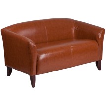 Flash Furniture 111-2-CG-GG Hercules Imperial Series Cognac LeatherSoft Loveseat