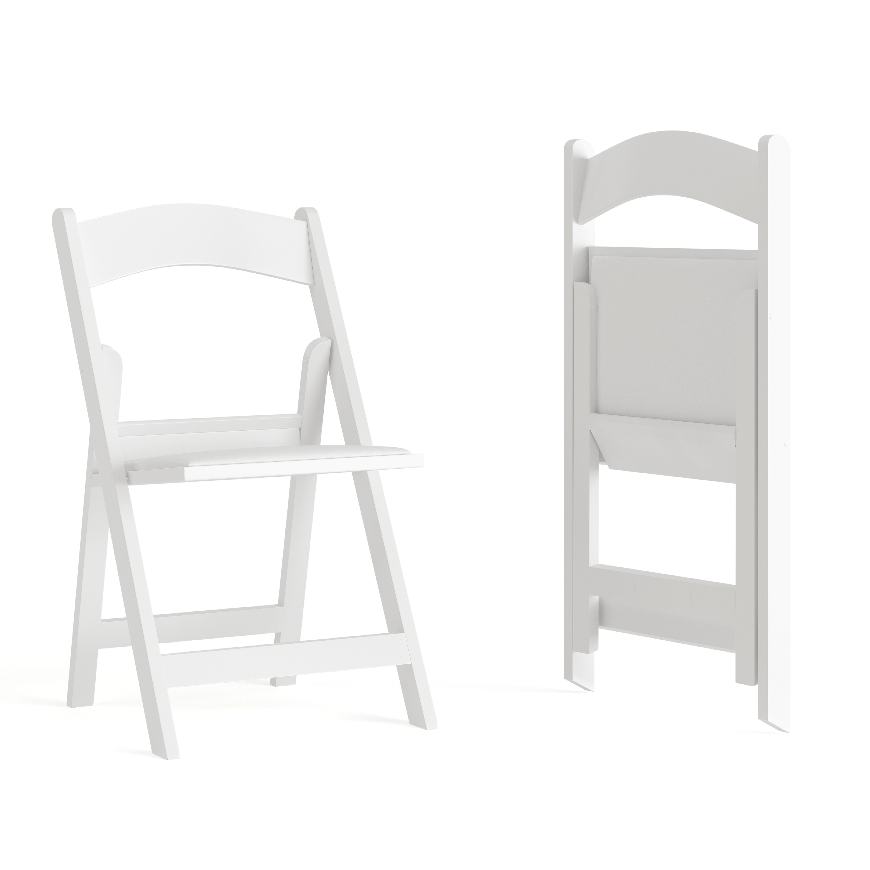 Flash Furniture LE-L-1-WHITE-GG Hercules 800 lb. Capacity Lightweight White Resin Folding Chair