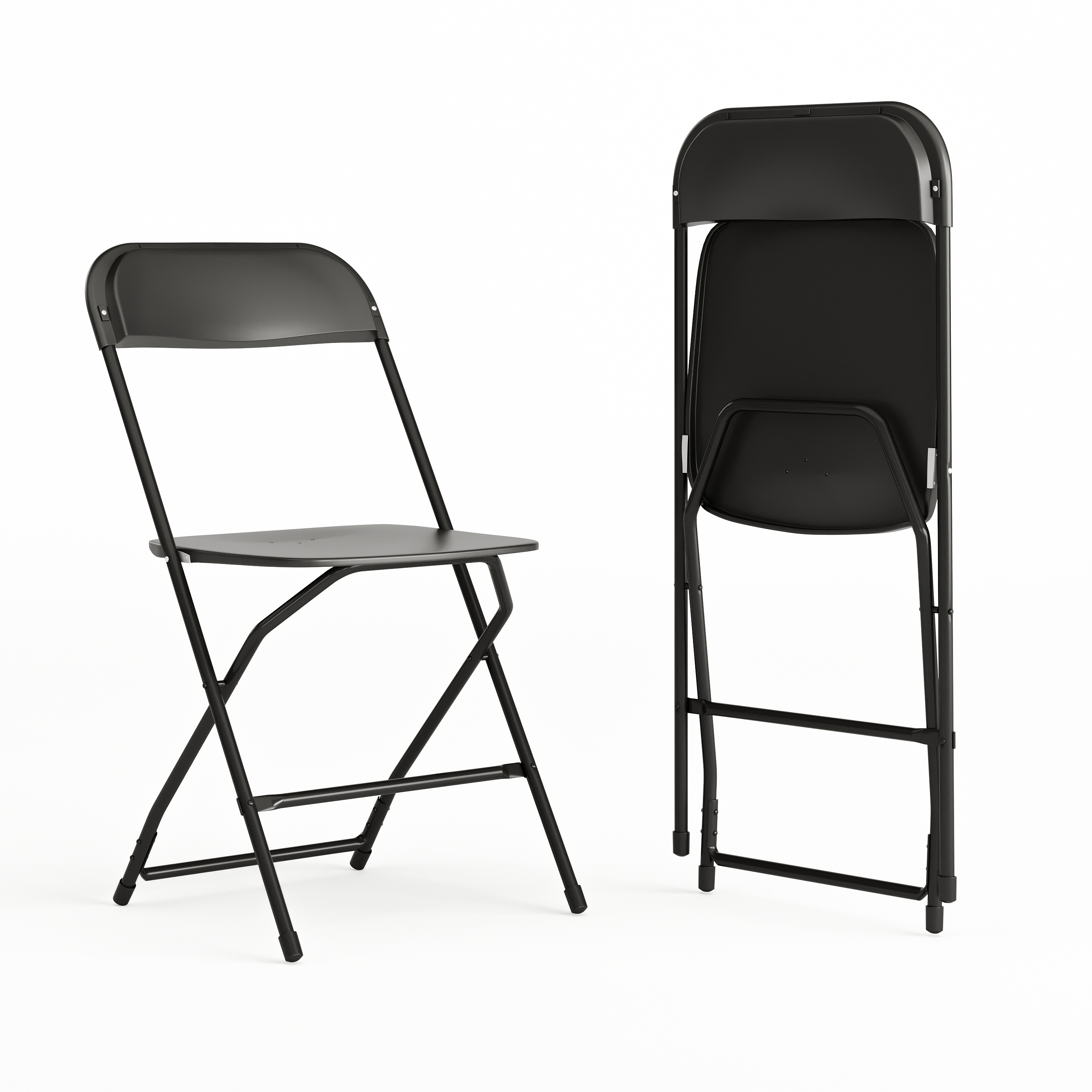 Flash Furniture LE-L-3-BK-GG Hercules 650 lb. Capacity Lightweight Black Plastic Folding Chair
