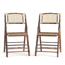 Flash Furniture 2-X-62111-BAM-GG Bamboo Wood Folding Chair, Set of 2