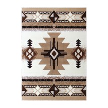 Flash Furniture ACD-RG180-57-IV-GG Mohave Collection 5' x 7' Ivory Traditional Southwestern Style Area Rug, Olefin Fibers with Jute Backing
