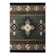 Flash Furniture ACD-RG2-57-SG-GG Mohave Collection 5' x 7' Sage Traditional Southwestern Style Area Rug, Olefin Fibers with Jute Backing