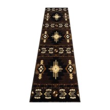 Flash Furniture ACD-RG209-27-CO-GG Mohave Collection 2' x 7' Chocolate Traditional Southwestern Style Area Rug, Olefin Fibers with Jute Backing