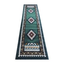 Flash Furniture ACD-RG2593-27-HG-GG Ven Collection Southwest 2x7 Hunter Green Area Rug, Olefin with Jute Backing