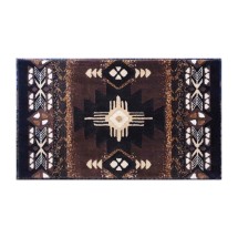 Flash Furniture ACD-RG2604-23-CO-GG Mohave Collection 2' x 3' Chocolate Traditional Southwestern Style Area Rug, Olefin Fibers with Jute Backing