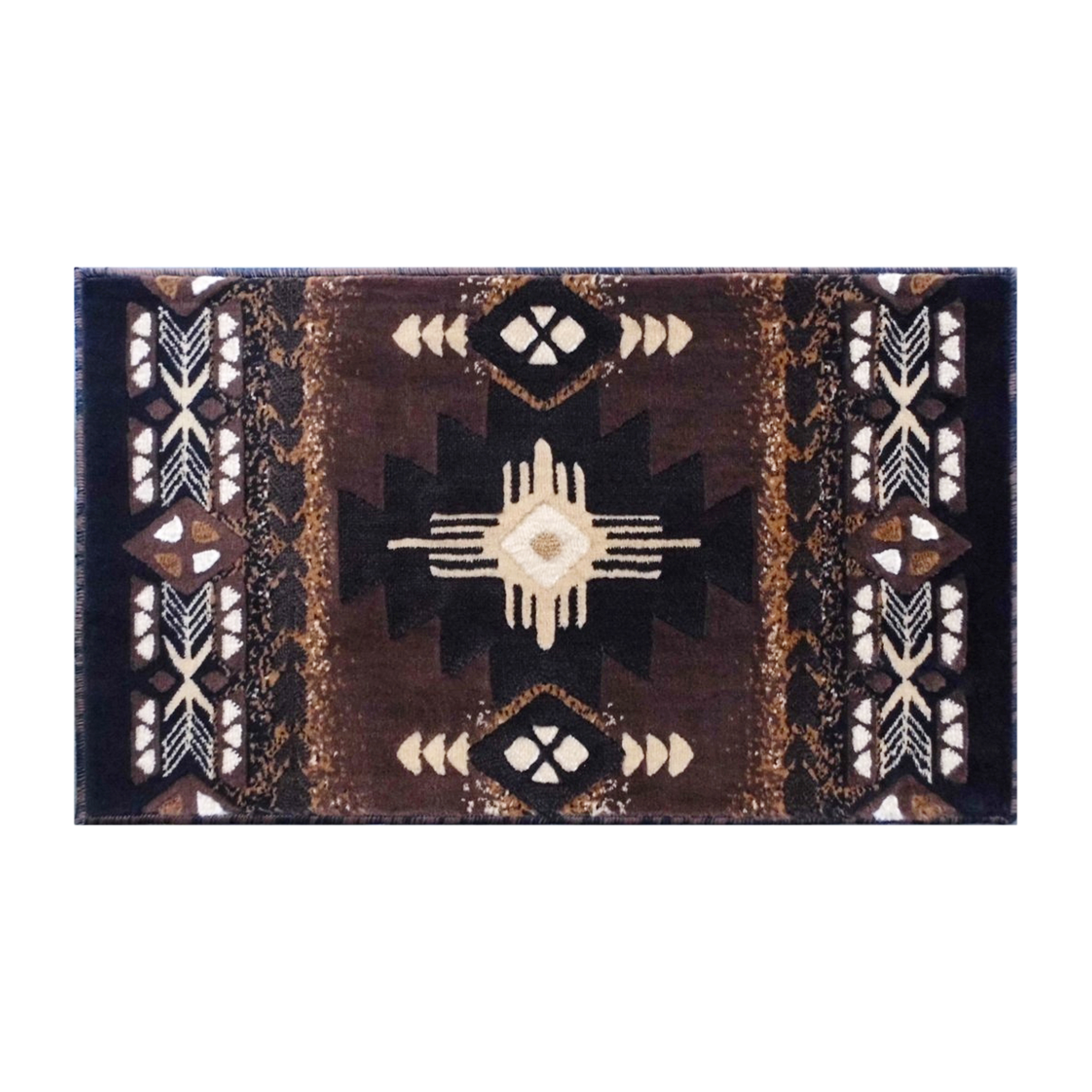 Flash Furniture ACD-RG2604-23-CO-GG Mohave Collection 2' x 3' Chocolate Traditional Southwestern Style Area Rug, Olefin Fibers with Jute Backing
