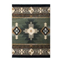 Flash Furniture ACD-RG3-810-SG-GG Mohave Collection 8' x 10' Sage Traditional Southwestern Style Area Rug, Olefin Fibers with Jute Backing