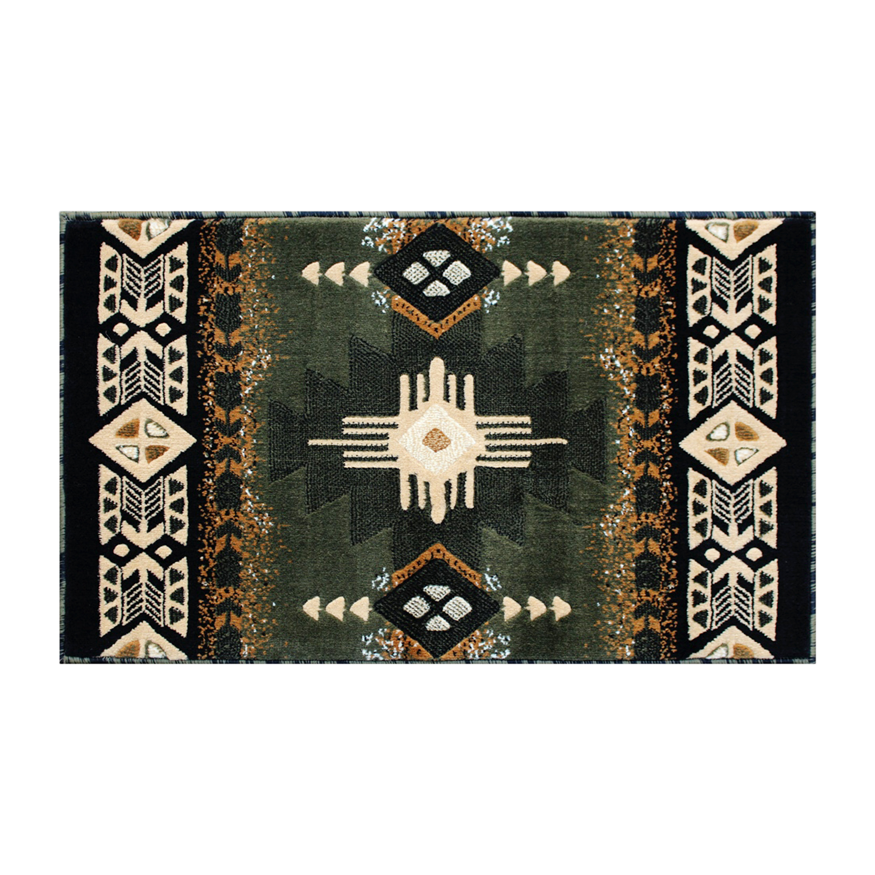 Flash Furniture ACD-RGC318-23-SG-GG Mohave Collection 2' x 3' Sage Traditional Southwestern Style Area Rug, Olefin Fibers with Jute Backing