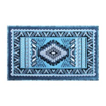 Flash Furniture ACD-RGD143-23-TQ-GG Ven Collection Southwest 2' x 3' Turquoise Area Rug, Olefin with Jute Backing