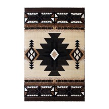 Flash Furniture ACD-RGKGYH-810-BN-GG Mohave Collection 8' x 10' Brown Traditional Southwestern Style Area Rug, Olefin Fibers with Jute Backing