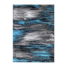 Flash Furniture ACD-RGTRZ863-810-BL-GG Rylan Collection 8' x 10' Blue Scraped Design Area Rug, Olefin with Jute Backing